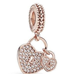 Pandora Rose Gold Padlock Heart Charm